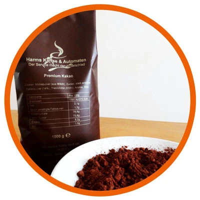 Bild, Tüte, Produkt, Kakao, Pulver, Harms Kaffee