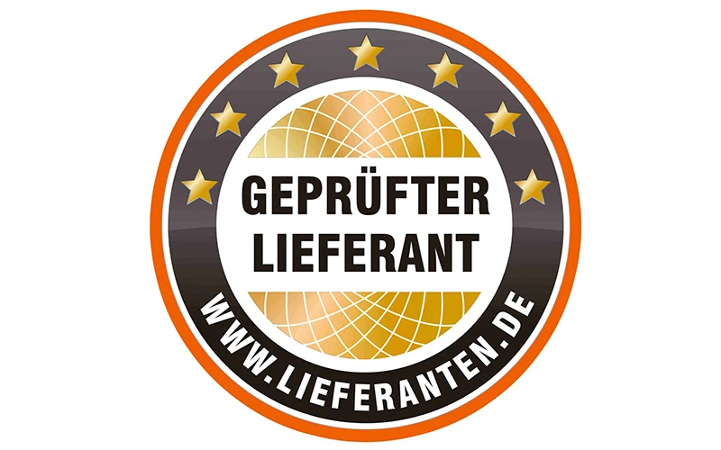 Geprüfter, Lieferant, Siegel, Deutschlandweit, getestet
